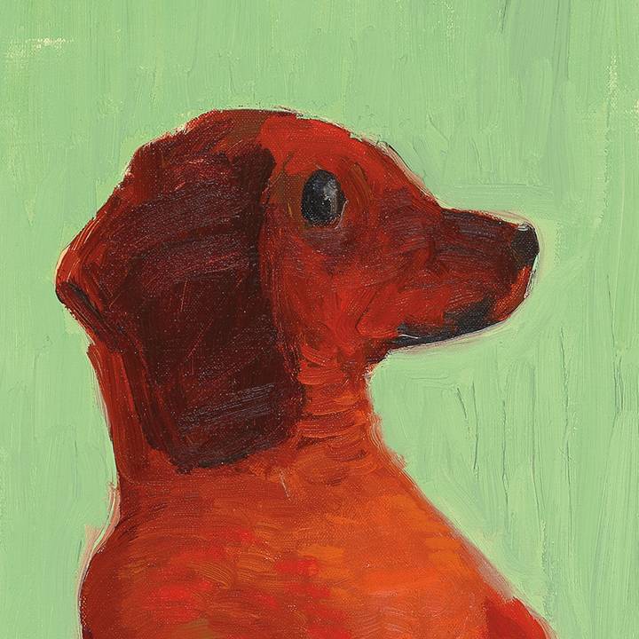 Banner crop of-David-Hockney,-Dog-Painting-41,-1995-©-David-Hockney