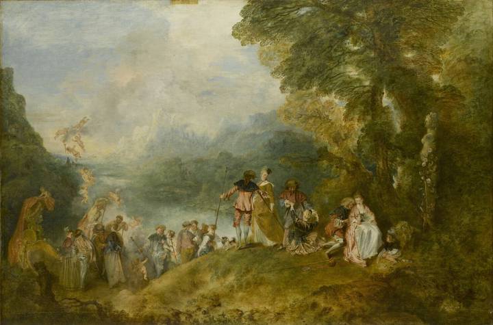 Antoine Watteau, Embarkation for Cythera, 1717, Musée du Louvre, Paris. © 2010 RMN-Grand Palais (musée du Louvre) / Stéphane Maréchalle.