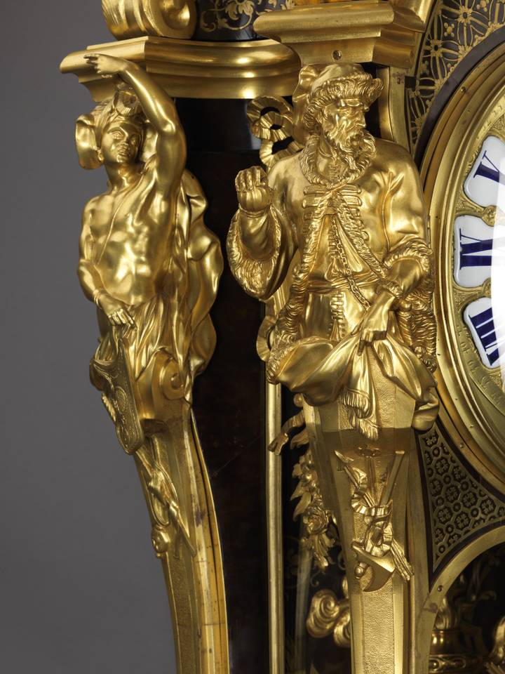 Gilt-bronze mounts representing Africa and Europe. Pedestal clock (F42).