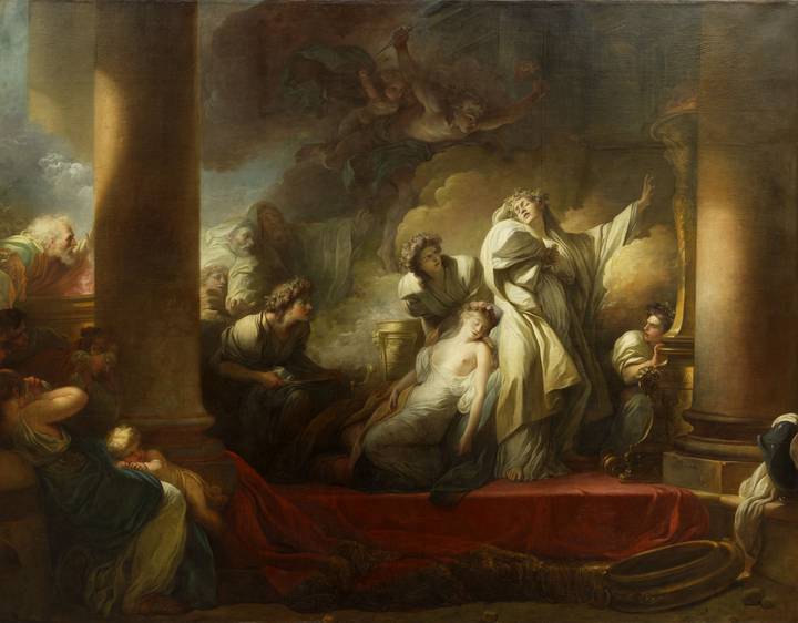 Jean-Honoré Fragonard, Corésus and Callirhoé, 1765. Musée du Louvre (INV 4541; MR 1707). Photo © Musée du Louvre, Dist. RMN-Grand Palais / Georges Poncet.