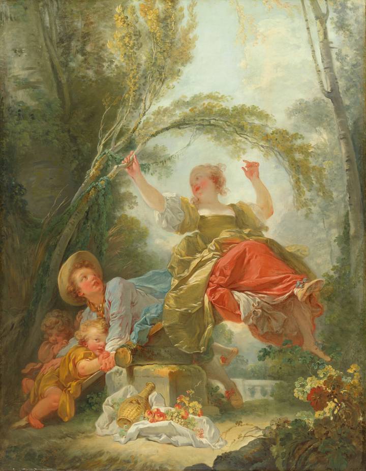 Jean-Honoré Fragonard, The See-Saw, about 1750–52. Museo Nacional Thyssen-Bornemisza (148 (1956.13). © Museo Nacional Thyssen-Bornemisza, Madrid.