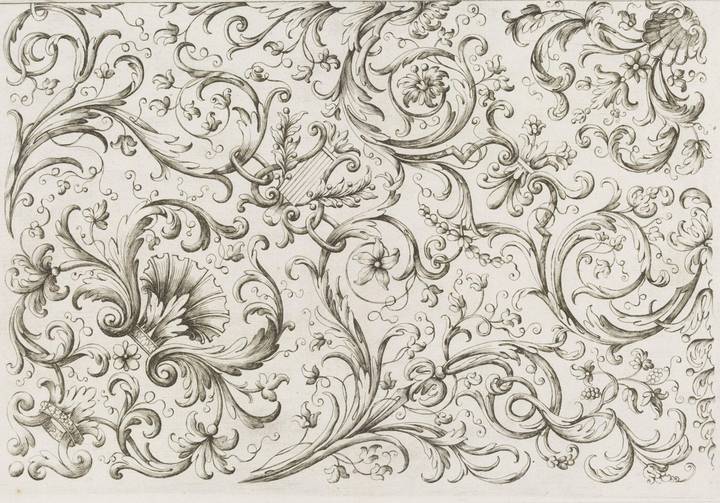 Plate from Desseins pour la Marqueterie par Ducerceau, Paul Androuet du Cerceau, about 1670–85. Victoria and Albert Museum (E.5590-1908). © Victoria and Albert Museum, London.