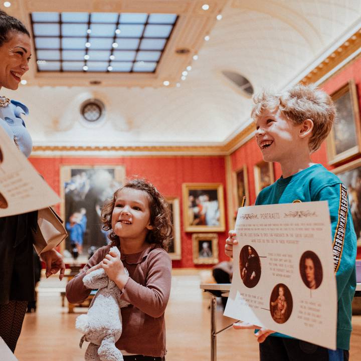 Woman and children in the Great Gallery